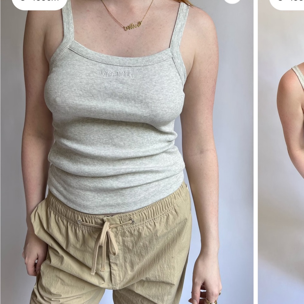 Daily Tank Top Ribbed Grey Melange djerf avenue